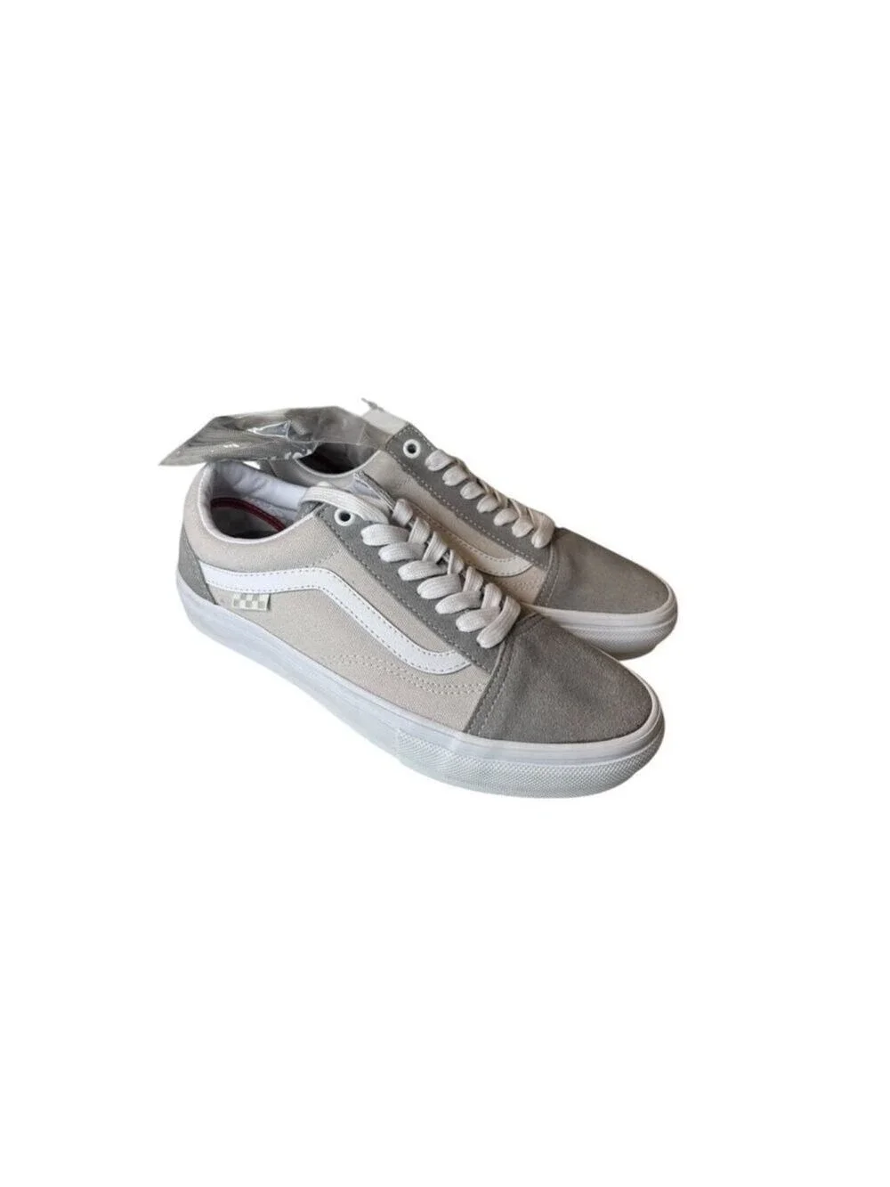 Men's Vans Old Skool Gray White Sneakers Size 7.5